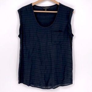 Banana Republic Short Sleeve Top Black Women’s Size Large